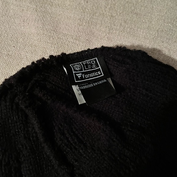 NFL PRO LINE PRE-LOVED FANATICS DETROIT LIONS BLACK BEANIE HAT - Picture 12 of 13